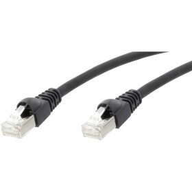 Telegärtner 100008267 RJ45 sieťové káble, prepojovacie káble CAT 6A S/FTP 2.00 m čierna samozhášavý, s ochranou, samozhášavý, bez halogénov, UL certifikácia 1; 100008267