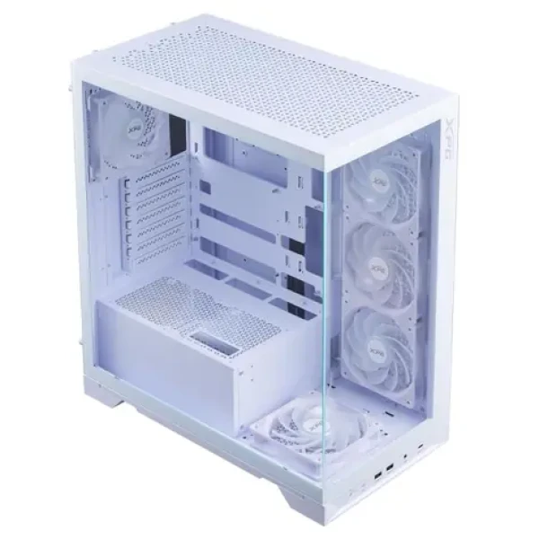 ADATA XPG INVADER biela / 2x USB 3.2 / bez zdroja / priehľadná bočnica (INVADERXBTFMT-WHCWW)