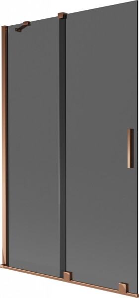 MEXEN/S - Velar dvojkrídlová posuvná vaňová zástena 110 x 150, grafit, ružové zlato 896-110-000-41-60