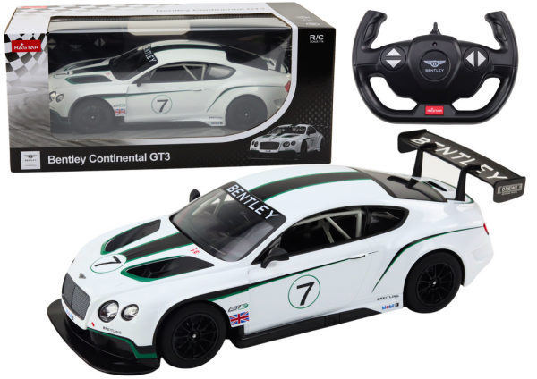 RASTAR Auto na diaľkové ovládanie R/C Bentley Continental GT3 1:14 Rastar biele