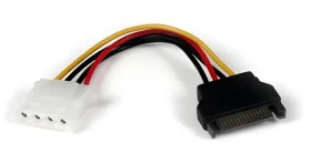 StarTech SATA - Molex napájací adaptér čierna / Adaptér / SATA 15-pin - Molex 4-pin (LP4SATAFM6IN)