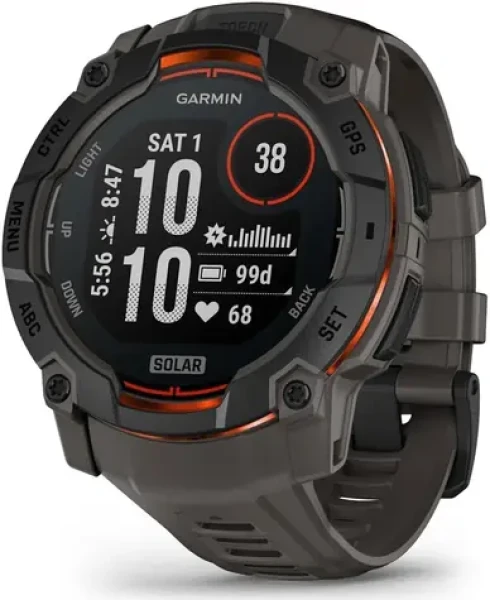 Garmin Instinct 3 Solar 50mm čierna / Chytré hodinky / GPS / BT / 10 ATM / solárne dobíjanie (753759339524)
