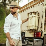 Bushman Pánska ľanová košeľa Vaal, biela M