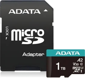 ADATA Micro SDXC karta Premier Pro 1 TB /UHS-I/U3/V30/A2/ R: 100 MB/s/W: 85 MB/s (AUSDX1TUI3V30SA2-RA1)
