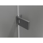 MEXEN/S - Lunar-F L sprchový kút skladacie dvere pravá 90 x 90, transparent, grafit kartáčovaná 836L-090-090-66-00-P