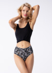 Dámske nohavičky Paisley Simple Brasil Maxi Black so vzorom - Julimex XL