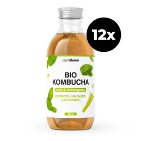 BIO Kombucha - GymBeam (mäta citrónová tráva, 12 x 330 ml) (105943-3-12x330ml-mint&lemongrass)