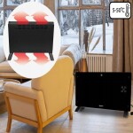 MalTec Sklenený konvekčný ohrievač Eco Wifi termostat 2000W čierny