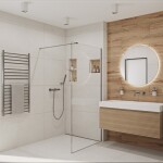 Sprchová zástena Walk-in 110 cm SAT vo farbe profilu PVD Gun metal SATBWI110PRGM SATBWI110PRGM