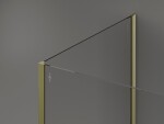 MEXEN/S - Kioto Sprchová zástena WALK-IN 100 x 100 x 30, transparent, zlatá 800-100-100-221-50-00-030