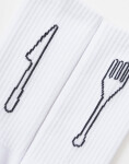 Service Works Knife & Fork Socks WHITE