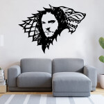 Veselá Stena Samolepka Jon Snow Hra o tróny Farba: hnědá, Veľkosť: 100 x 73 cm
