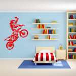 Veselá Stena Samolepka Freestyle Motocross Farba: černá, Veľkosť: 60 x 44 cm