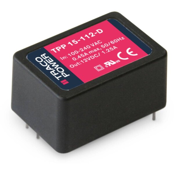 TracoPower TPP 15-112-D spínaný zdroj 12 V/DC 1.25 A 15 W; TPP 15-112-D