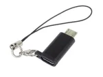 PremiumCord adaptér USB-C female - Micro USB male čierny / Adaptér / S očkom na zavesenie (8592220023256)