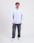 Carhartt WIP L/S Deven Shirt Deven Stripe, Bleach/White XL