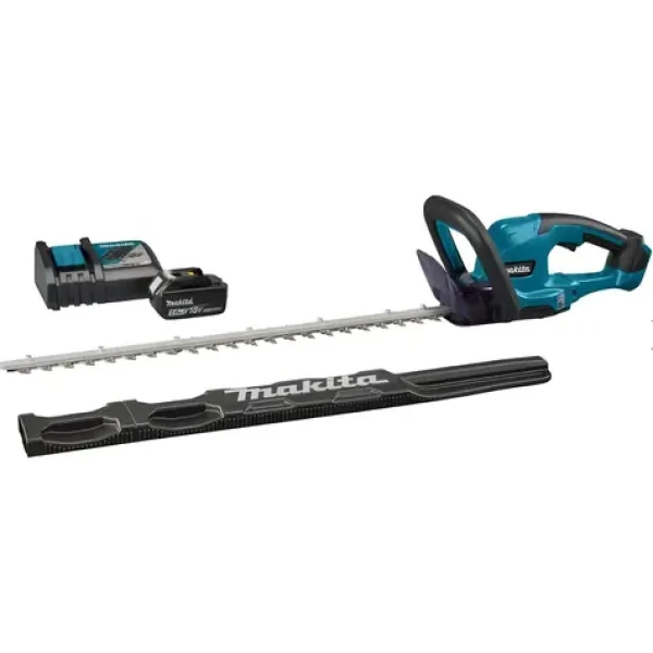 Makita Aku nožnice na živý plot 600 mm / Aku nožnice na živý plot / 18V Li- ION / 1x 5,0 Ah aku / s nabíjačkou (DUH607RT)