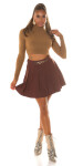 Sexy Highwaist Skater Skirt with buckle detail Einheitsgroesse