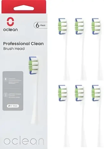 Oclean Professional Clean Brush head P1C1 biela (6ks) / Náhradné hlavice / sonické kefky Oclean / medium