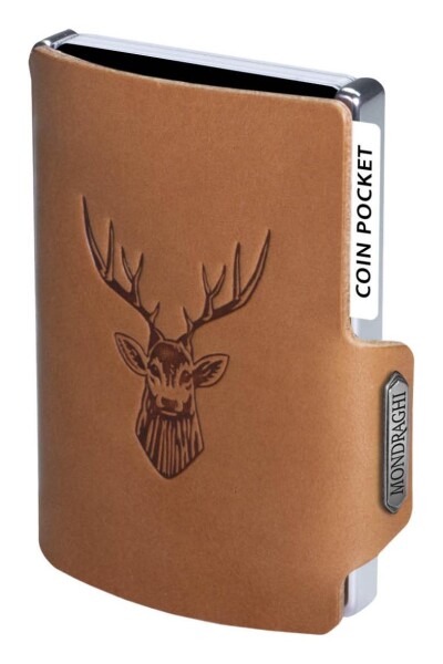 Kožená mini peňaženka Mondraghi Silhouette Classic Deer Caramel