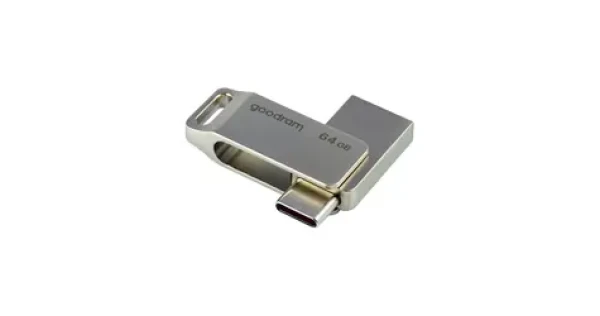 Goodram ODA3 USB-C 3.2 128GB strieborná / Flash disk / USB-A + USB-C 3.2 / čítanie: 60MBs / zápis: 20MBs (ODA3-1280S0R11)