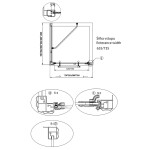 GELCO - ANTIQUE bočná stena 800, číre sklo, bronz GQ5680C