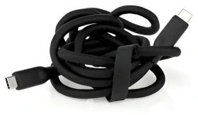 Nedis USB-C - USB-C čierna / Kábel / Silikónový / USB 3.2 Gen 1 / 60 W / 5 Gbps / 4K 60Hz / 1,5 m (CCGB64800BK15)
