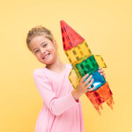 Connetix Connetix Tiles - Magnetická Stavebnica Svietiaca raketa 30 ks