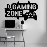 Veselá Stena Samolepka Gaming zone Farba: fialová, Veľkosť: 60 x 36 cm