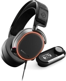 SteelSeries Arctis Pro + GameDAC čierna / slúchadlá s mikrofónom / 3.5 mm jack / USB / RGB (61453)