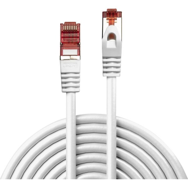 LINDY 47386 RJ45 sieťové káble, prepojovacie káble CAT 6 S/FTP 5.00 m biela 1 ks; 47386