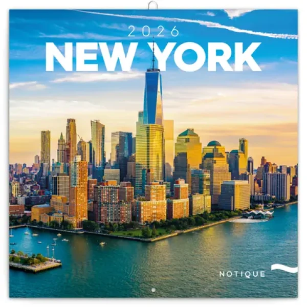 NOTIQUE Poznámkový kalendár New York 2026 - Západná / 30 x 30 cm (PGP-35156-Z)