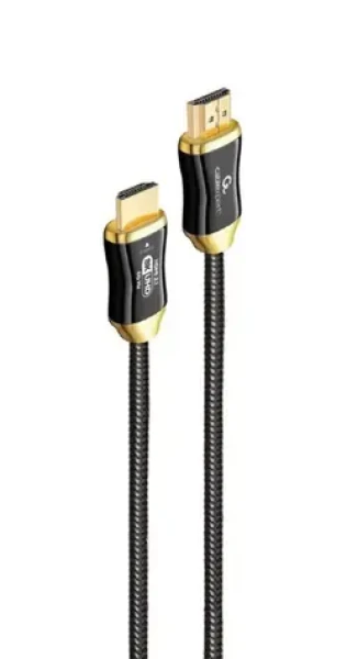 Gembird HDMI 8K AOC 30m čierna / HDMI kábel / aktívny optický / pozlátené konektory / Ethernet (CCBP-HDMI8K-AOC-30M)