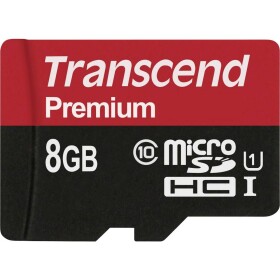 Transcend Premium pamäťová karta micro SDHC 8 GB Class 10, UHS-I; TS8GUSDCU1