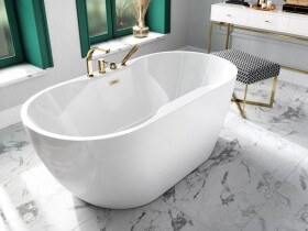 BESCO - Voľne stojaca vaňa NAVIA - Farba - Biela, Rozmer vane - 150 × 80 cm VANNAVIA150