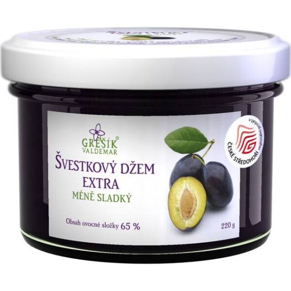 Slivkový džem extra málo sladký 220 g - Grešík - Grešík