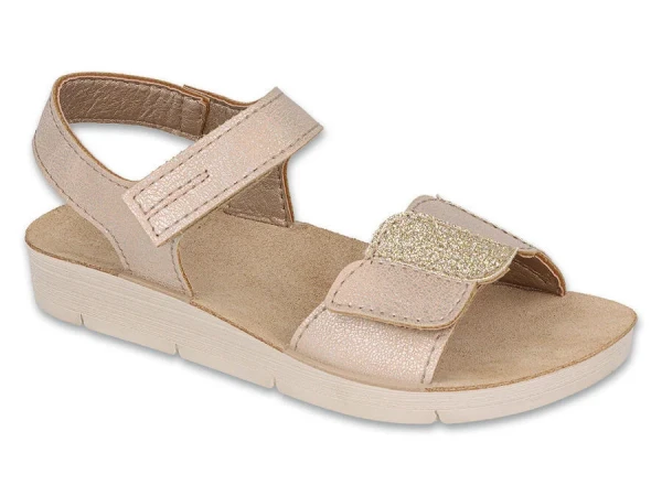 BEFADO 068Y006 dievčenské sandále CLIP beige 28 068Y006_28