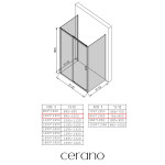 CERANO - Trostenný sprchovací kút Varone LINE UL/P - 6 mm - chróm, mliečne sklo - 100x80 - posuvný CER-DY505-90172