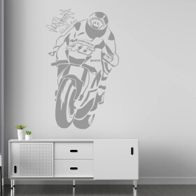 Veselá Stena Samolepka Valentino Rossi Farba: šedá, Veľkosť: 80 X 48 cm