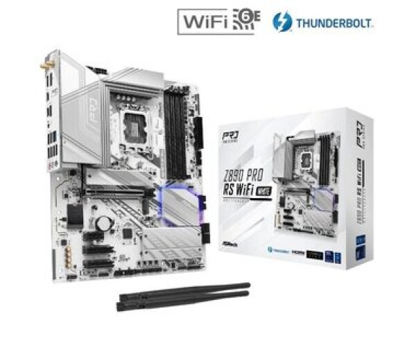 ASRock Z890 Pre RS WiFi White / Z890 / LGA 1851 / 4X DDR5 / PCIex16 / 2.5GLAN / ATX (90-MXBQC0-A0UAYZ)