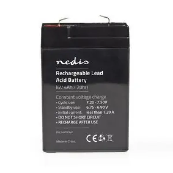 Nedis Dobíjací olovený akumulátor / Olovené / Dobíjacie / 6 V / 4000 mAh (BALA40006V)