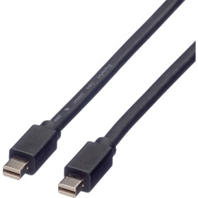 Roline DisplayPort prepojovací kábel Mini DisplayPort konektory, Mini DisplayPort konektory 3.00 m čierna 11.04.5641 tienený Kábel DisplayPort; 11.04.5641