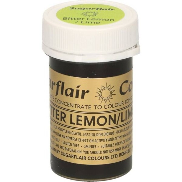 Gélová farba bitter lemon 25 g - Sugarflair - Sugarflair