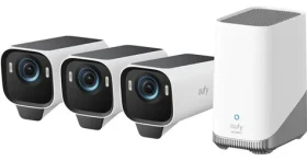 Anker Eufy S3 Pre biela / Vonkajšia IP kamera so solárnym nabíjaním / 3x kamera + jednotka HomeBase 3 / 4K (T88933W1)