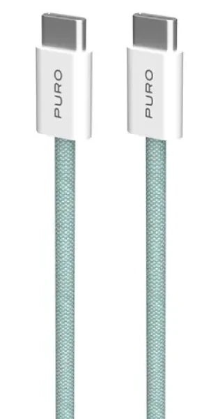 Puro Fabrik FABK4 island mist / Kábel USB-C (M) - USB-C (M) / 1,5 m / 60 W