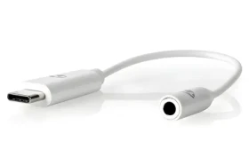 Nedis Adaptér USB-C na jack 3,5 mm biely / Adaptér / USB-C (M) - 3,5 mm jack (F) / 15 cm (CCBW65950WT015)