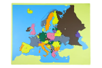 Moyo Montessori Moyo Montessori Puzzle - mapa Európa - bez rámčeka
