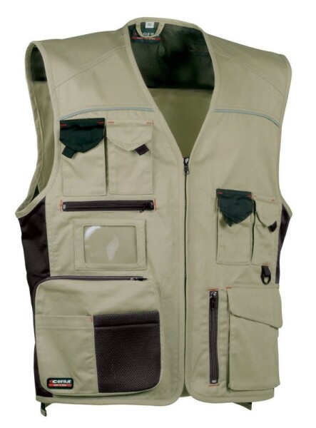 Pracovná vesta COFRA EXPERT khaki veľkosť 52 (CAEXPERT_00_52N-B)