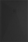 MEXEN/S - Stone+ obdĺžniková sprchová vanička 110 x 80, čierna, mriežka čierna 44708011-B