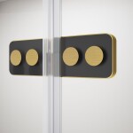 POLYSAN - GLOBE GOLD MATT štvrťkruhová sprchová zástena 900x1000, číre sklo, pravé GB2910RG